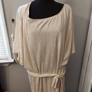 Champagne Shimmer Midi Dress Size 3X